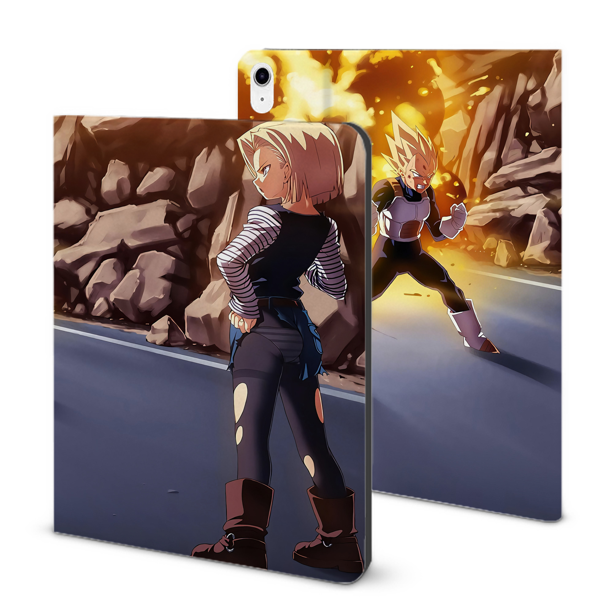 （画像用） ドラゴンボール DRAGON BALL IPad ケース ブック型 PUレザー TPU 耐衝撃 軽量 薄型 ペン収納なし 全面保護 IPad 各モデル対応